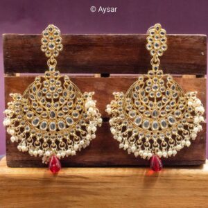 Kundan chandbali Drop