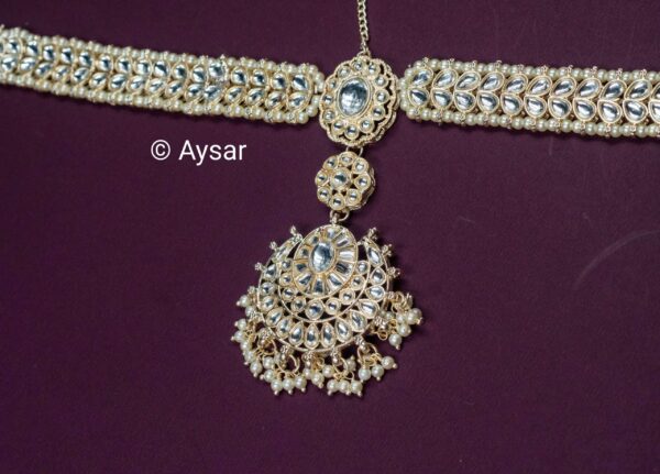 Sheeshpool,mathapatti,head jewellery pachi kundan - Image 3