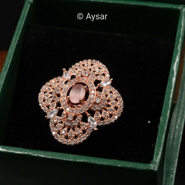 AD finger ring pink