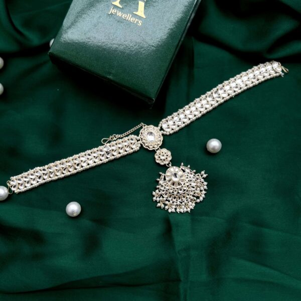 Sheeshpool,mathapatti,head jewellery pachi kundan