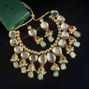 Tanjore kundan Jhumki necklace set Traditional kundan set