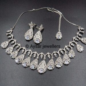 NECKLACE SET AD SILVER